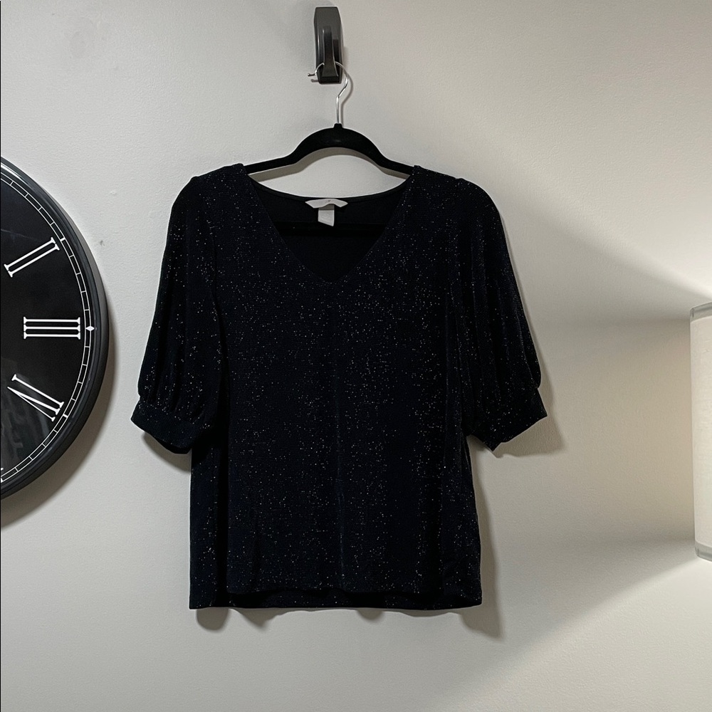 💜H&M Midnight Glitter Blouse